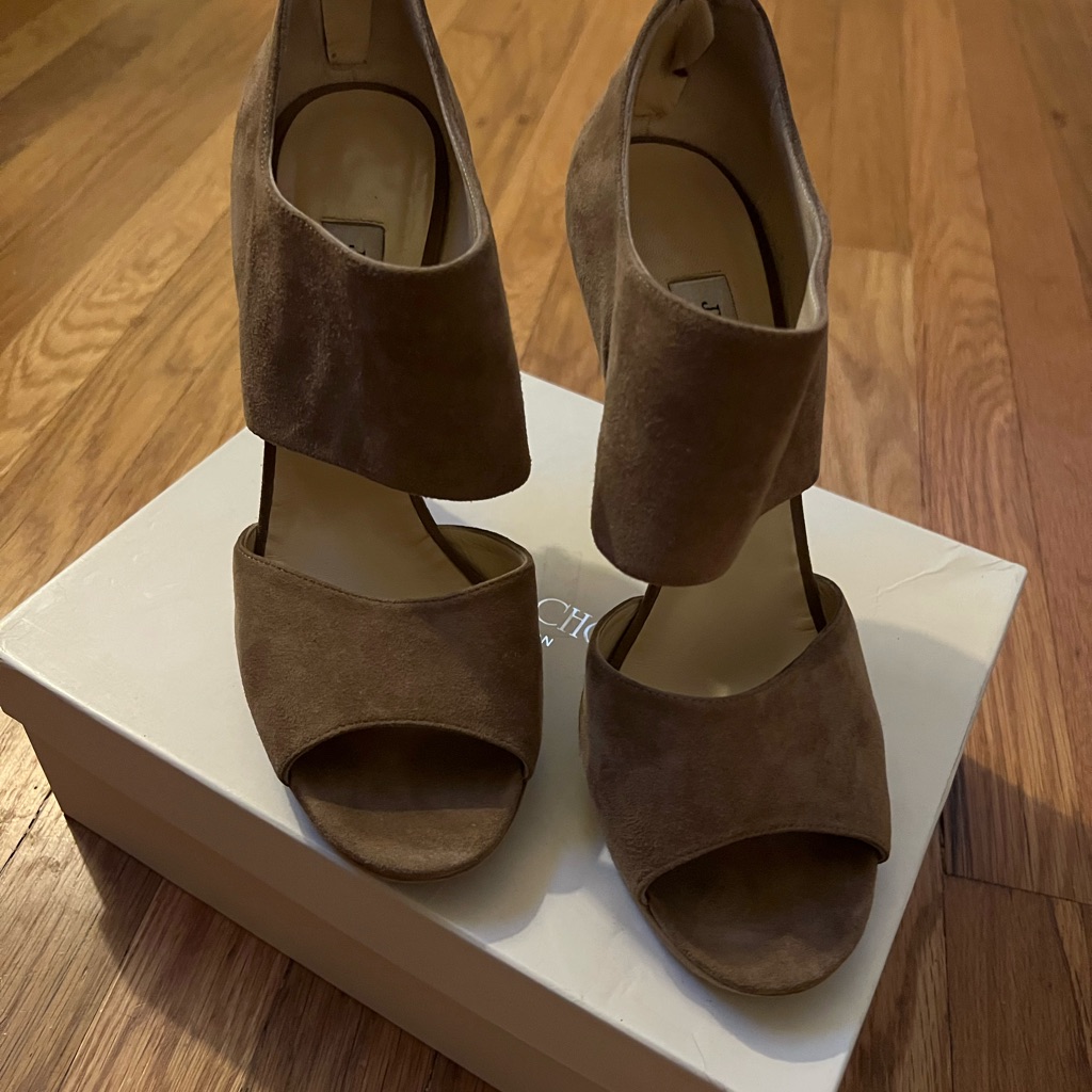 Jimmy Choo Elegant Brown Suede Heels